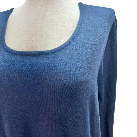 Love Ellie Women's Aleah Open Back Long Sleeve Pullover 2X Navy NWT - Picture 3 of 8